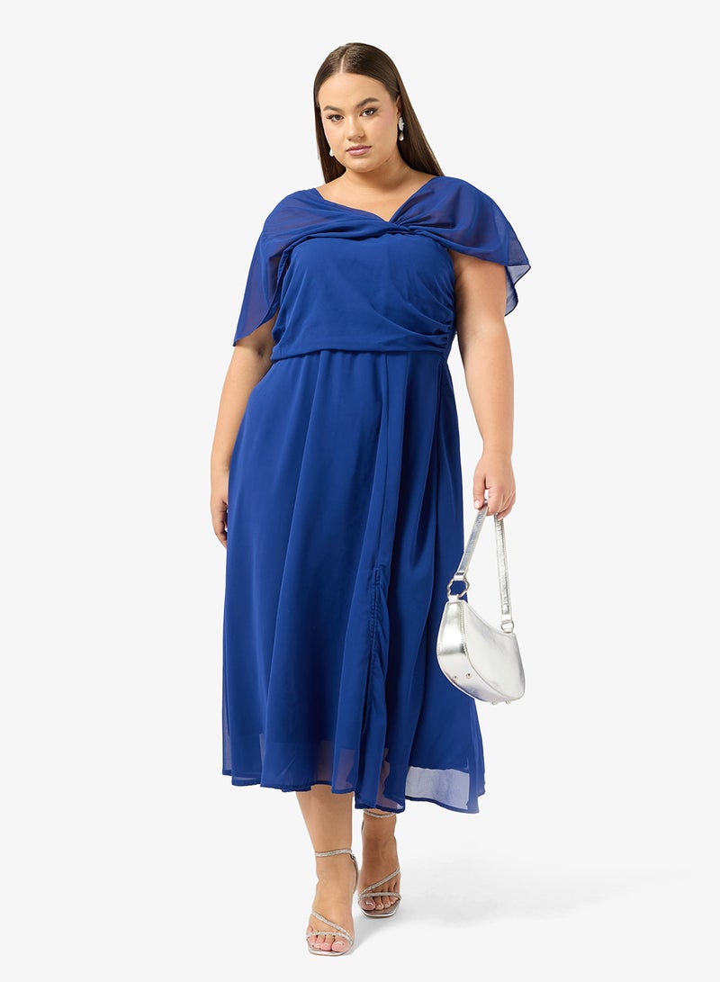 ايلا بلس فستان بكتف واحد بتصميم - مع فتحة - Image 4